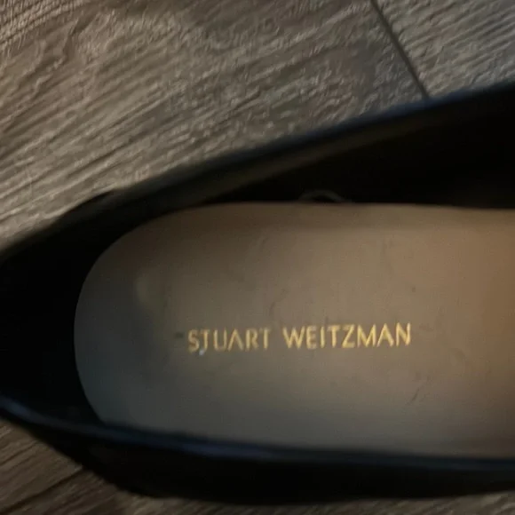 Black Patent Leather Loafers with Pearl Accents - Picture 4 of 6